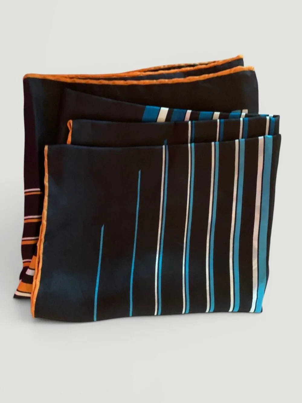 Andrea silk multi color graphic silk scarf